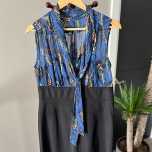 AGB Dress - Blue & Black - Size 12 - NWT